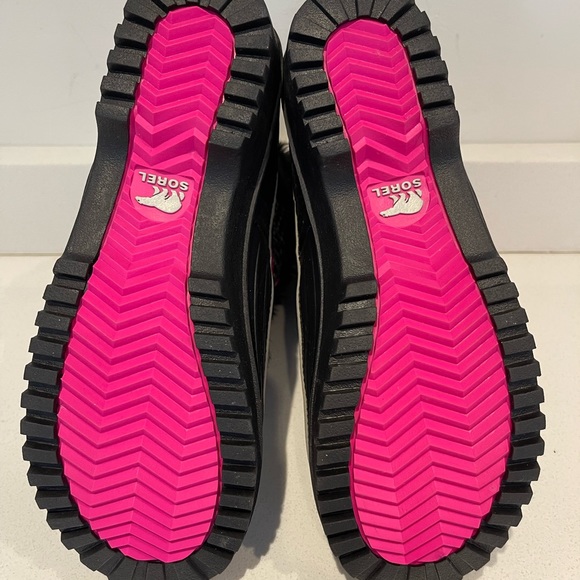 $85 Sorel Waterproof Black Pink Tweed Size 5 Winter Boots NY2424-010 Tivoli II - Picture 10 of 11